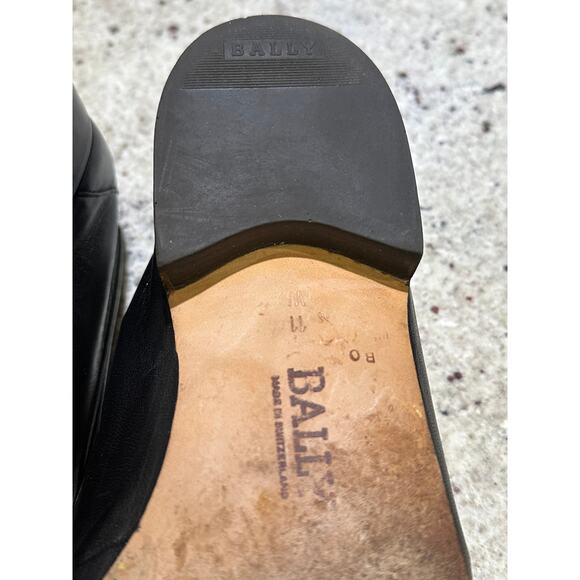 Bally of Switzerland Adrian 04 Black Leather Bit Loafer Men\'s Size 11 Dress Shoe